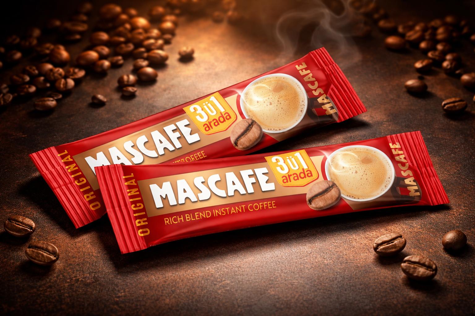 Mascafe 3ü1 Arada Original hazır kahve stick paketleri